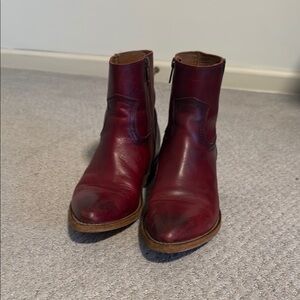 Men's Red Leather Boots
